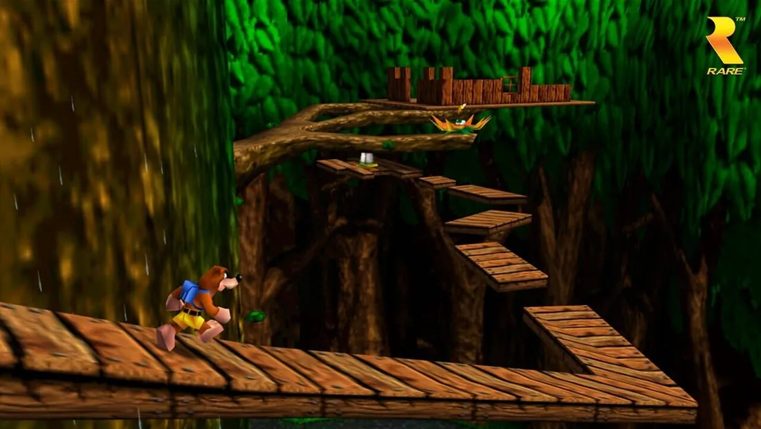 Cena de gameplay de Banjo-Kazooie