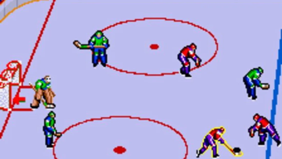 Cena de gameplay de Blades of Steel