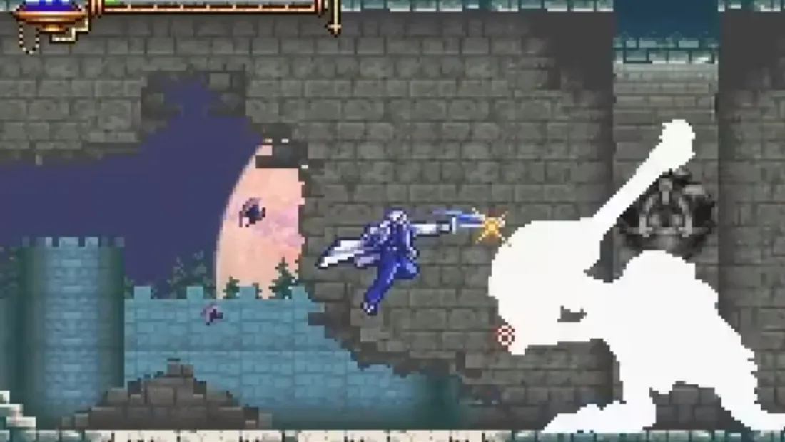 Cena de gameplay de Castlevania: Aria of Sorrow
