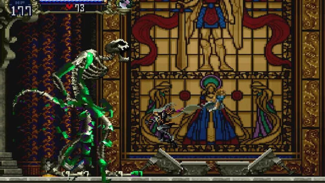Cena de gameplay de Castlevania: Symphony of the Night