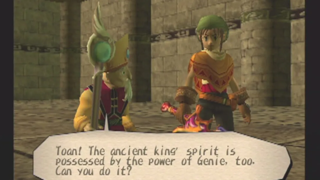 Cena de gameplay de Dark Cloud