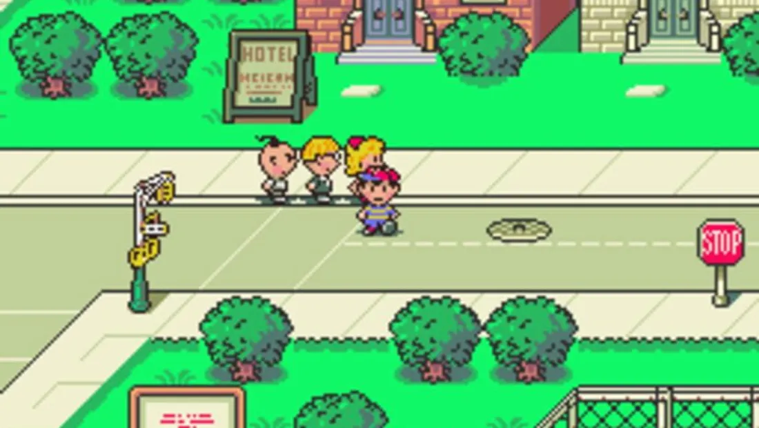 Cena de gameplay de EarthBound