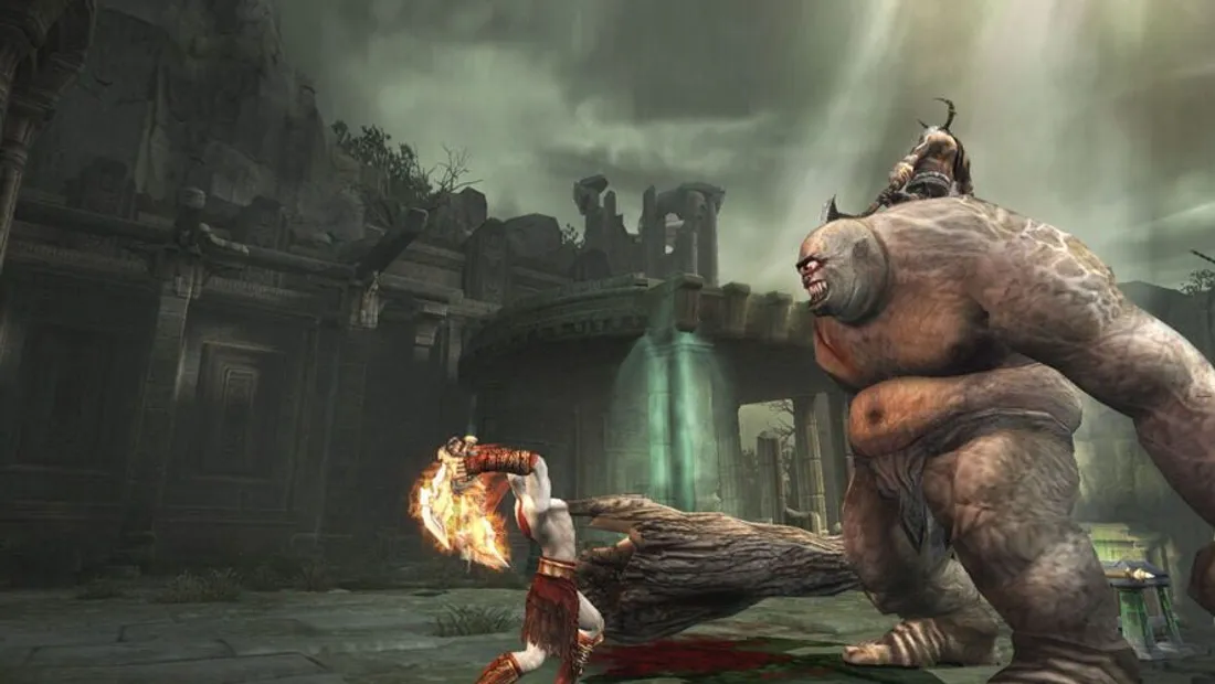 Cena de gameplay de God of War II