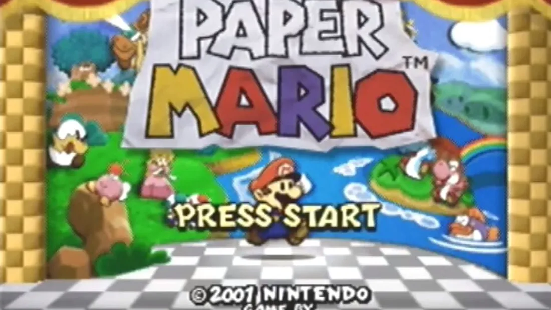 Cena de gameplay de Paper Mario