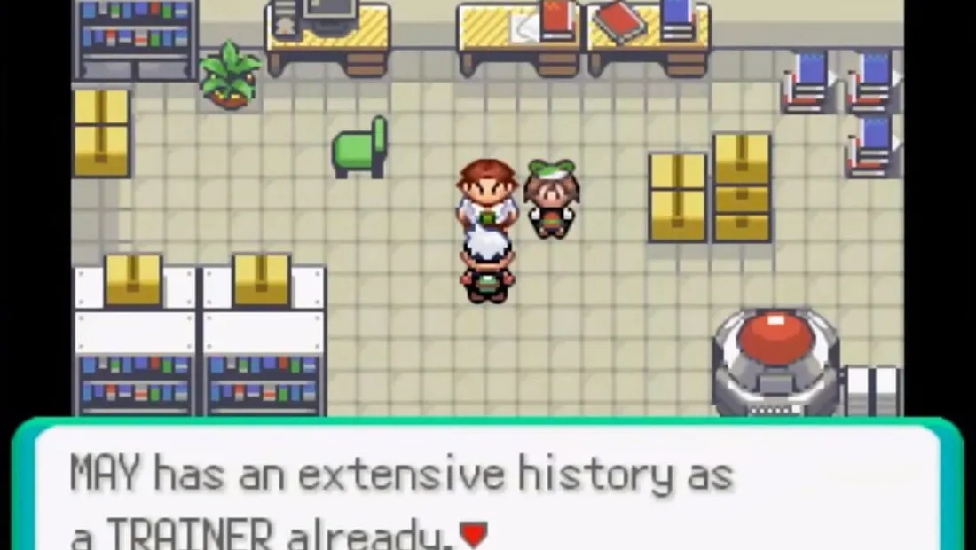 Cena de gameplay de Pokémon Emerald Version