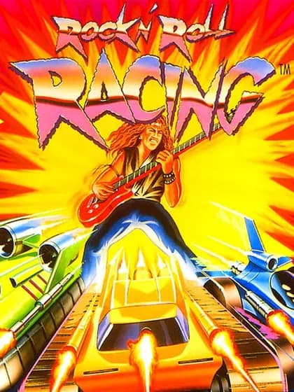 Capa de Rock n' Roll Racing para Super Nintendo