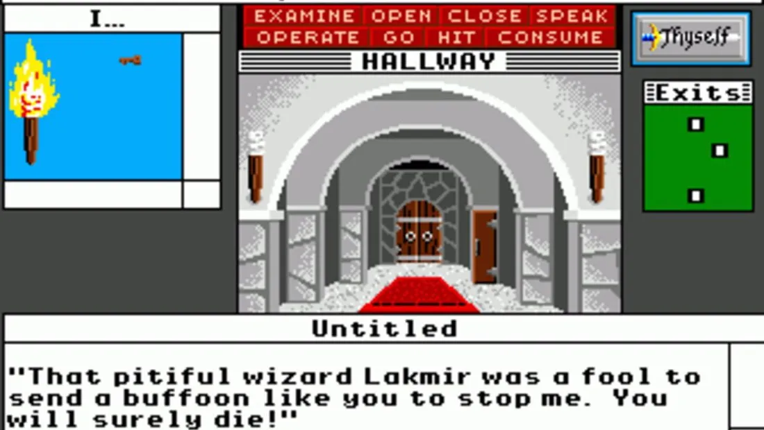 Cena de gameplay de Shadowgate