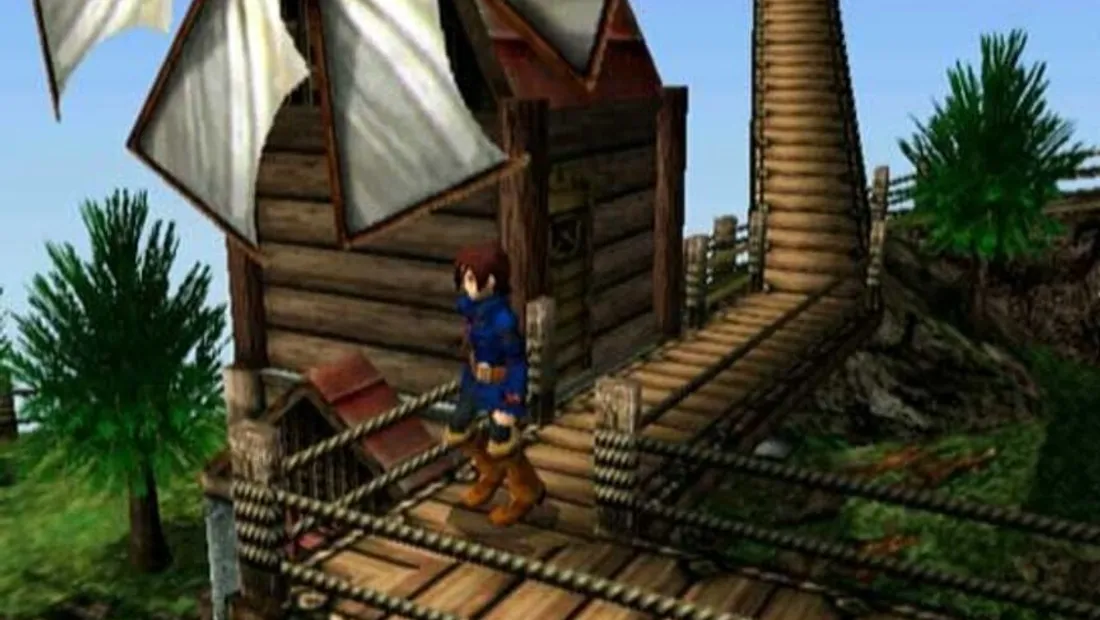 Cena de gameplay de Skies of Arcadia