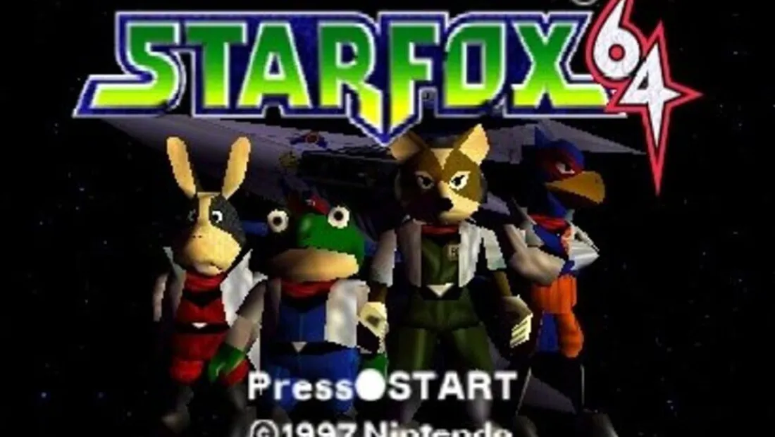 Cena de gameplay de Star Fox 64