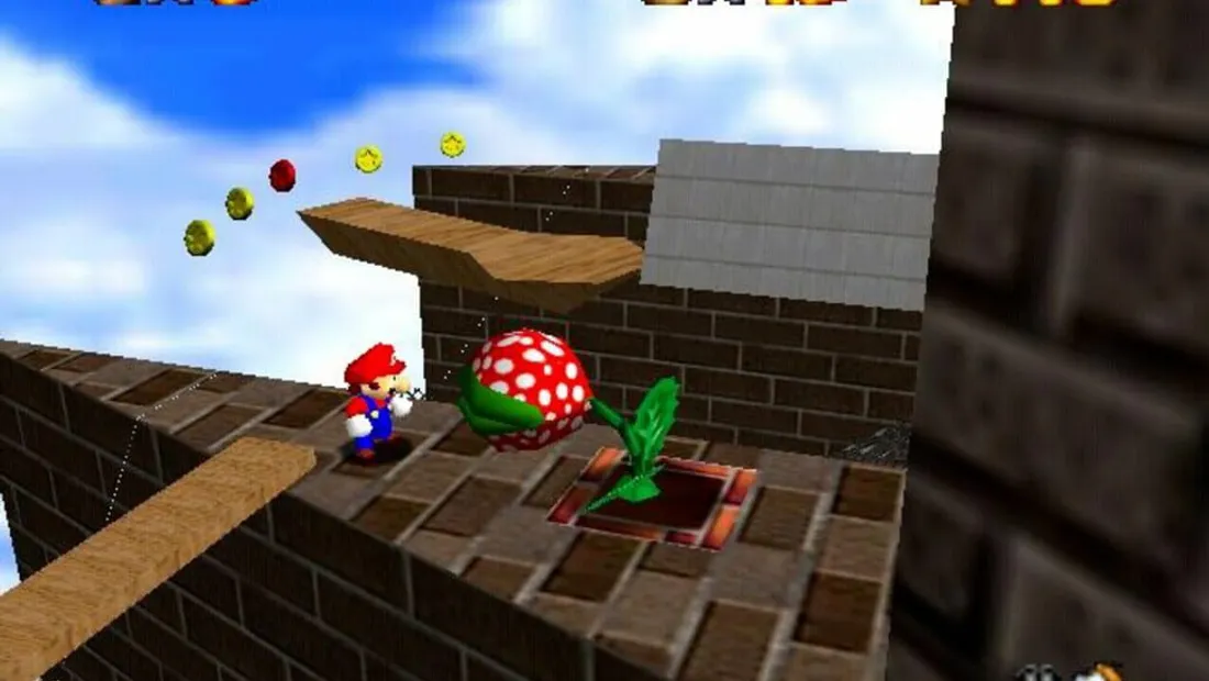 Cena de gameplay de Super Mario 64