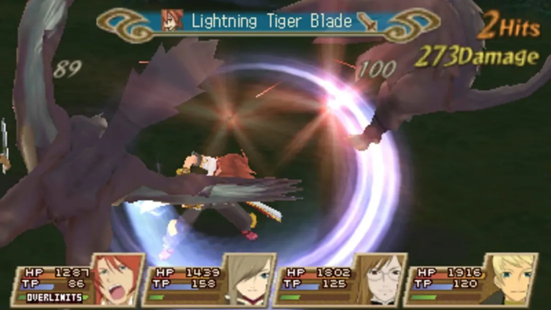 Cena de gameplay de Tales of the Abyss