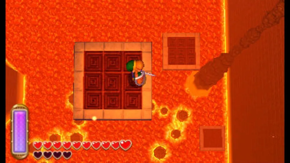 Cena de gameplay de The Legend of Zelda: A Link Between Worlds