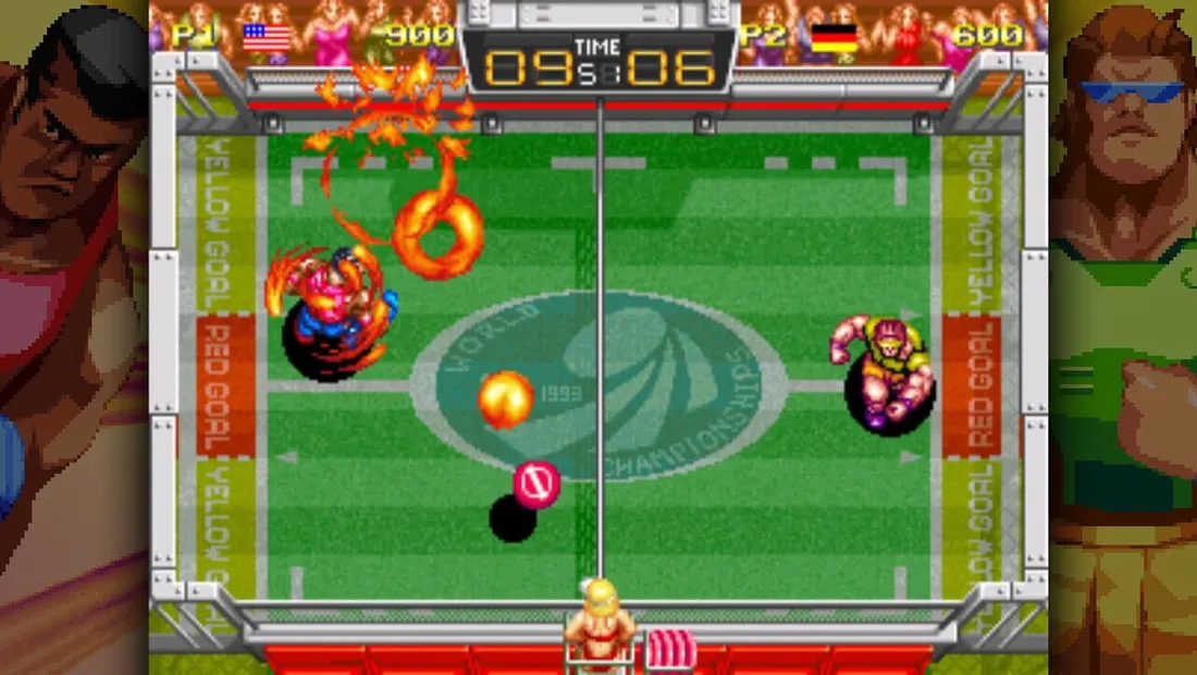 Cena de gameplay de Windjammers