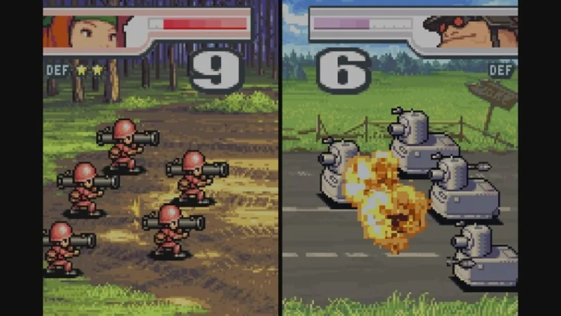 Cena de gameplay de Advance Wars 2: Black Hole Rising