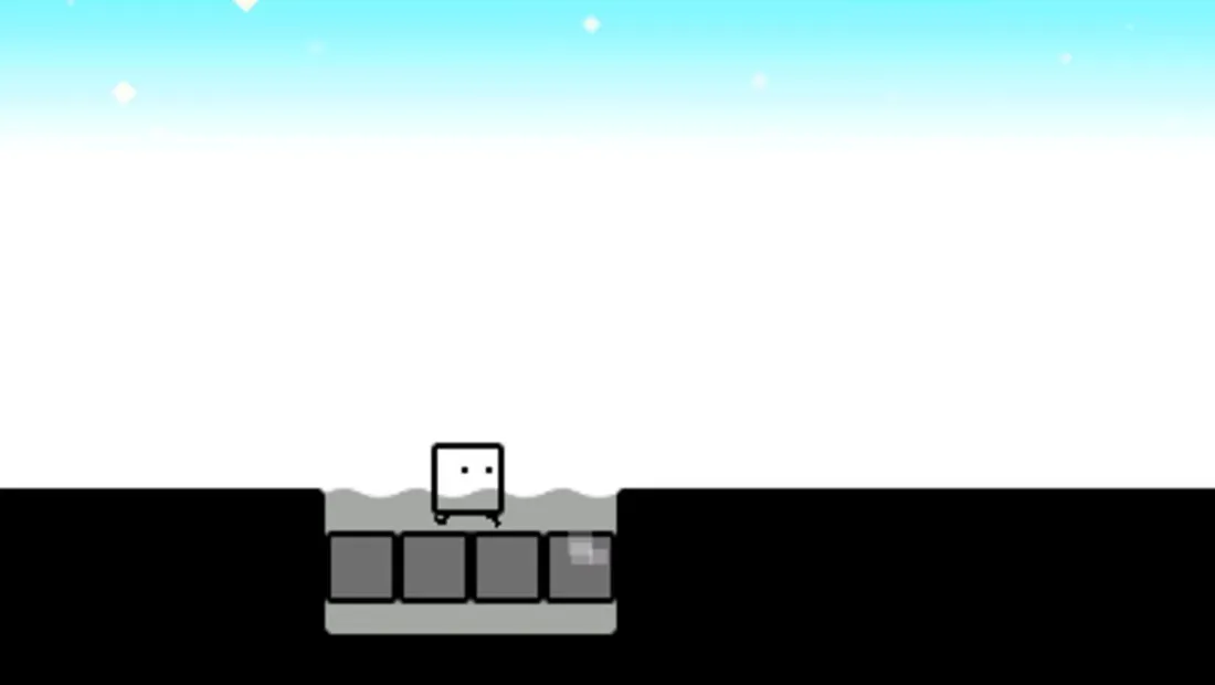 Cena de gameplay de Bye-Bye Boxboy!