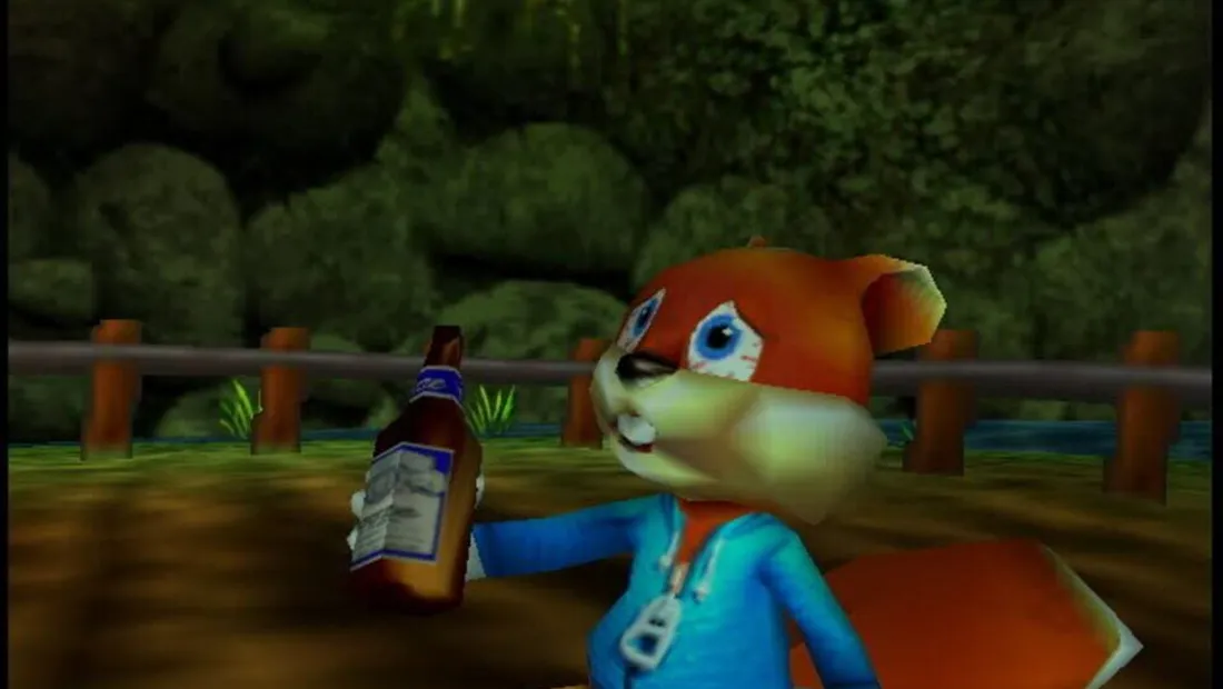 Cena de gameplay de Conker's Bad Fur Day