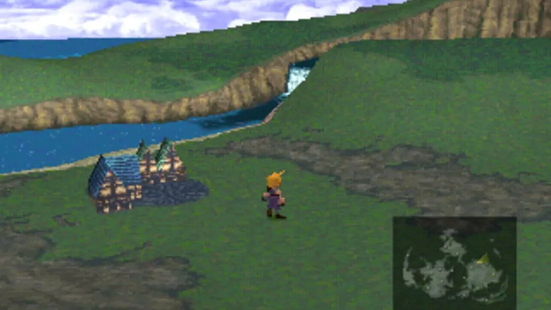 Cena de gameplay de Final Fantasy VII