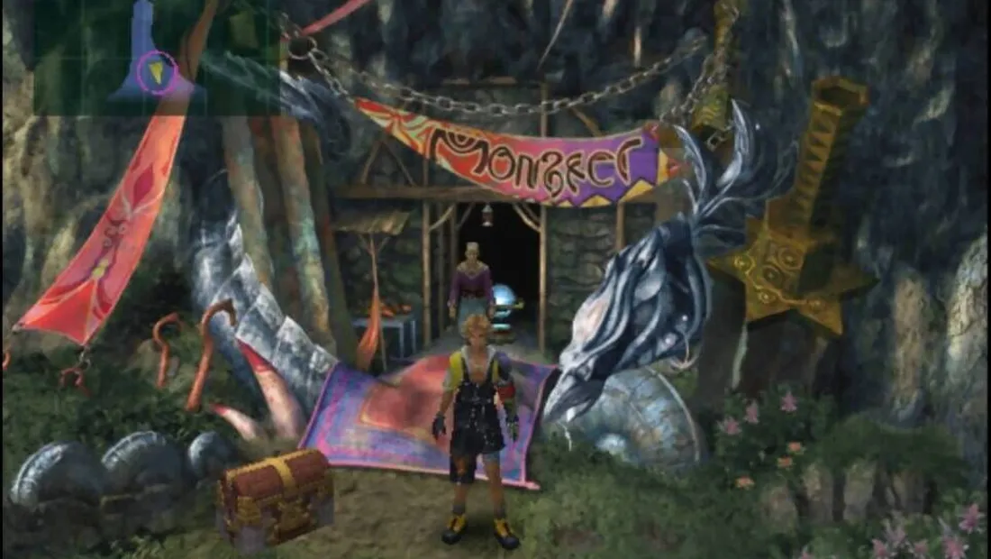 Cena de gameplay de Final Fantasy X