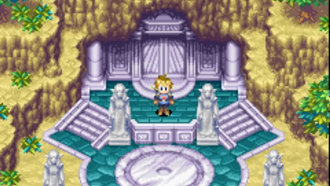 Cena de gameplay de Golden Sun