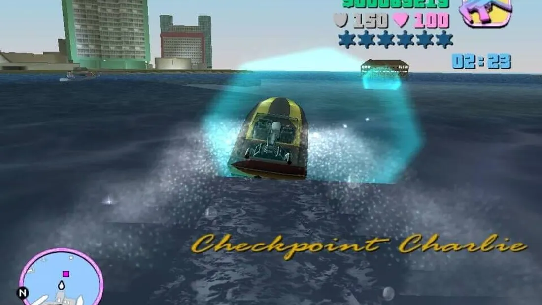 Cena de gameplay de Grand Theft Auto: Vice City