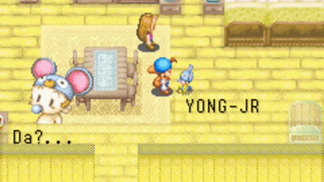 Cena de gameplay de Harvest Moon: Friends of Mineral Town