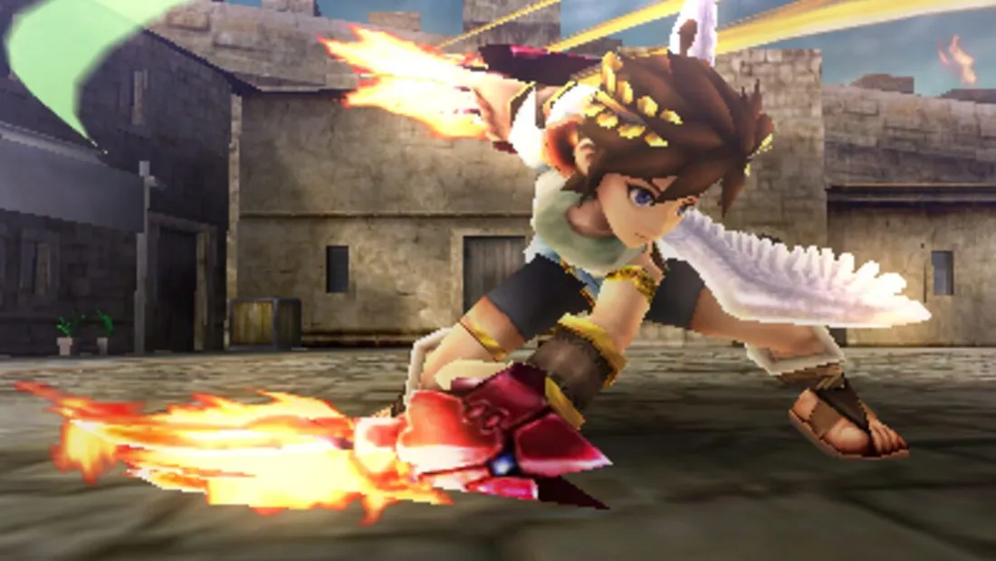 Cena de gameplay de Kid Icarus: Uprising
