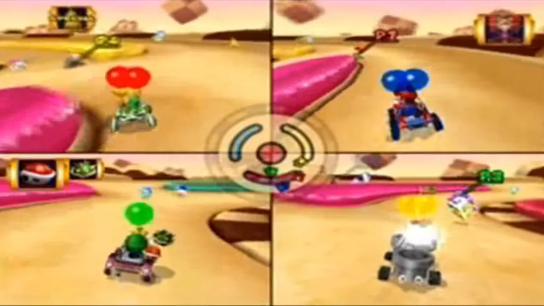 Cena de gameplay de Mario Kart: Double Dash!!