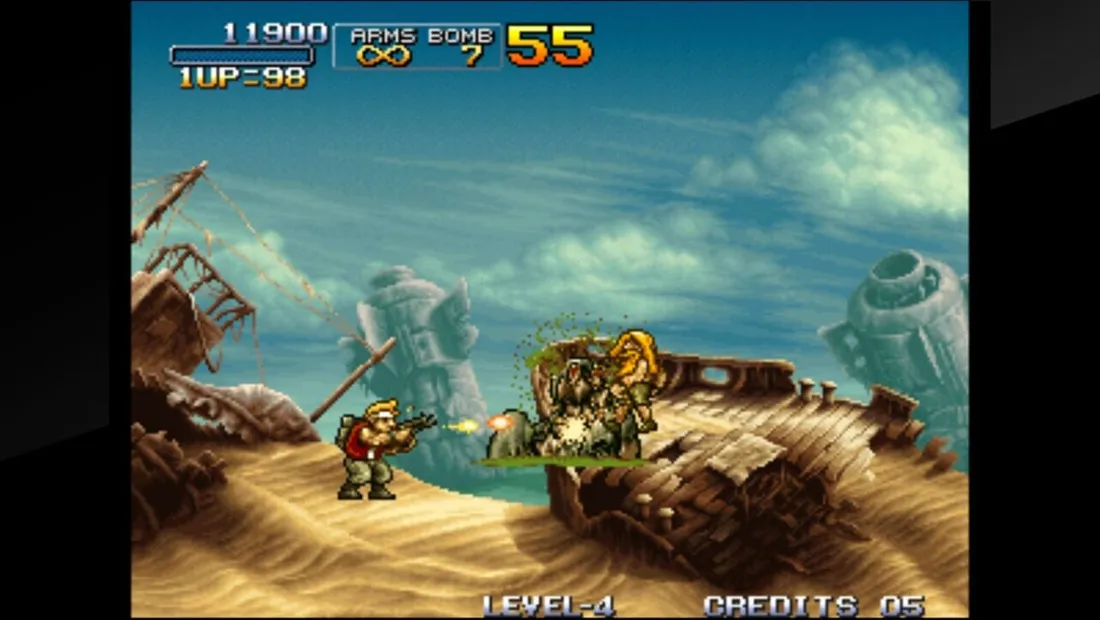 Cena de gameplay de Metal Slug 3