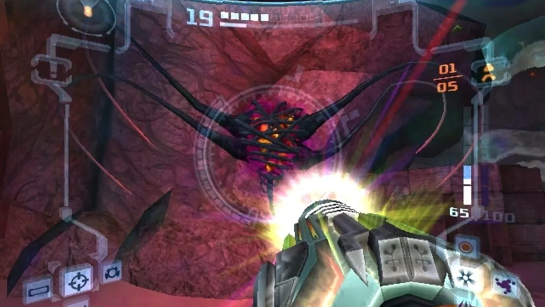 Cena de gameplay de Metroid Prime 2: Echoes