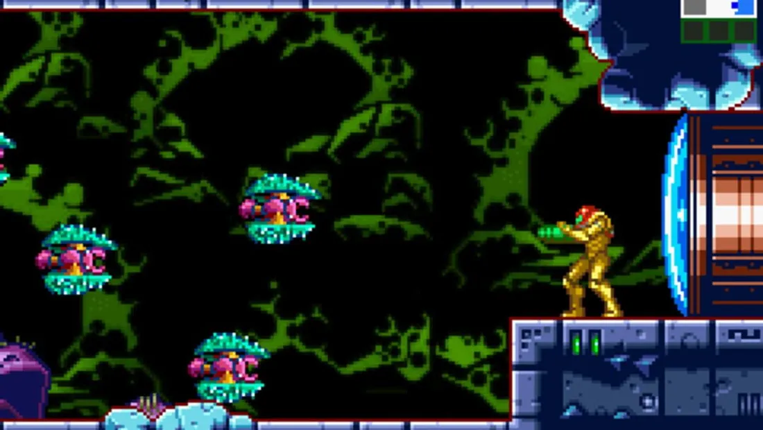 Cena de gameplay de Metroid: Zero Mission