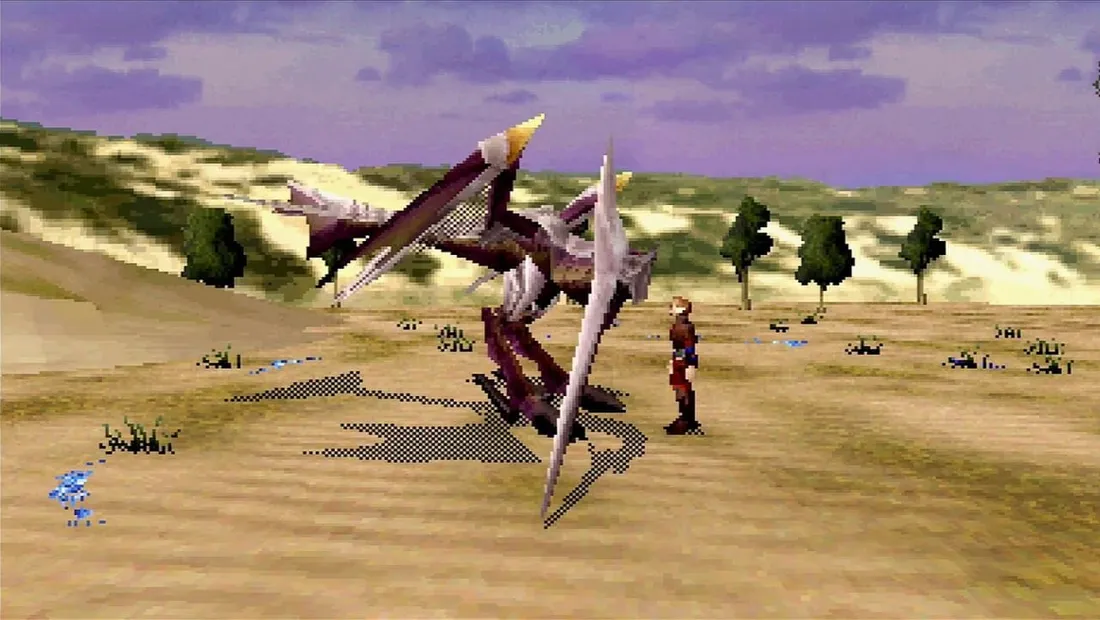Cena de gameplay de Panzer Dragoon Saga