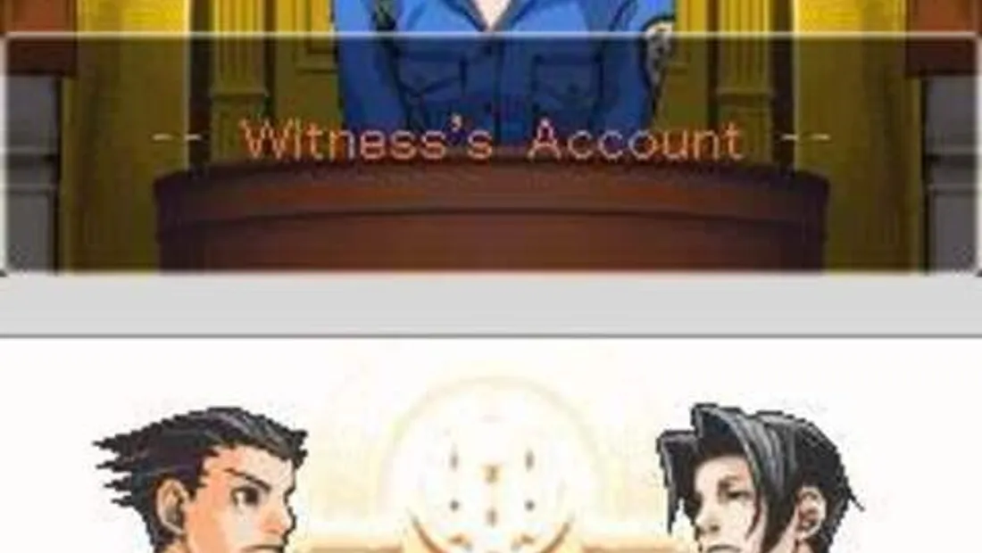 Cena de gameplay de Phoenix Wright: Ace Attorney