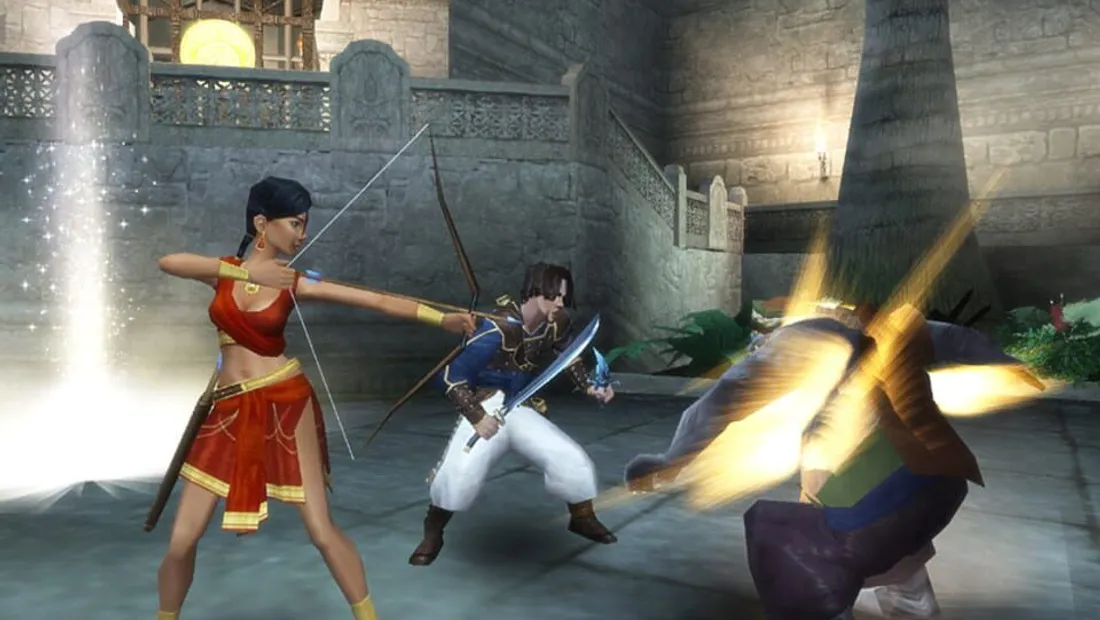Cena de gameplay de Prince of Persia: The Sands of Time