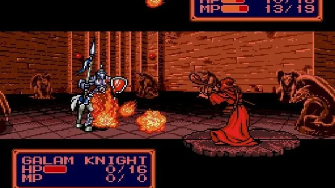 Cena de gameplay de Shining Force II