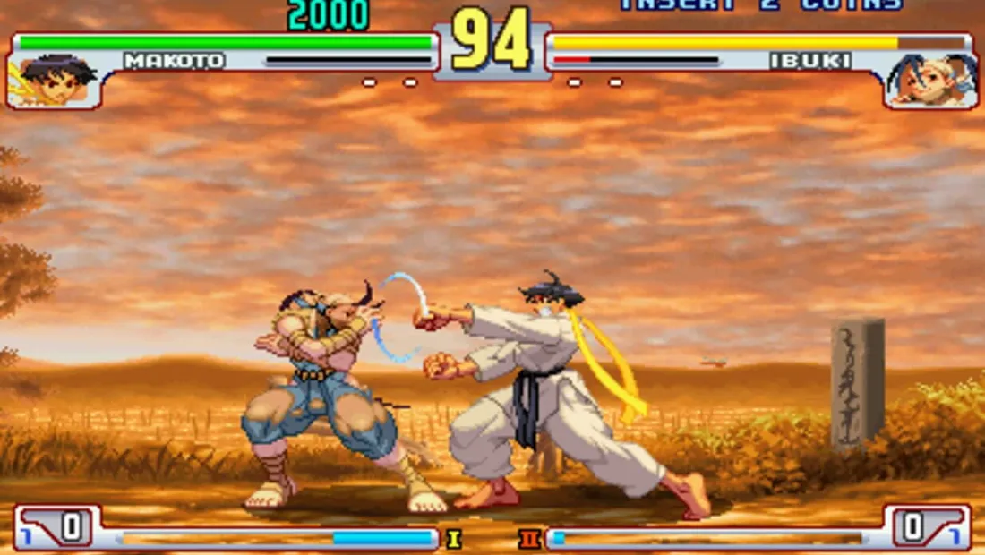 Cena de gameplay de Street Fighter III: 3rd Strike