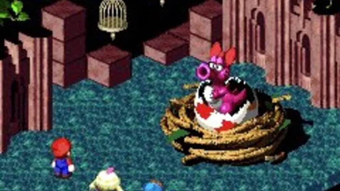 Cena de gameplay de Super Mario RPG: Legend of the Seven Stars