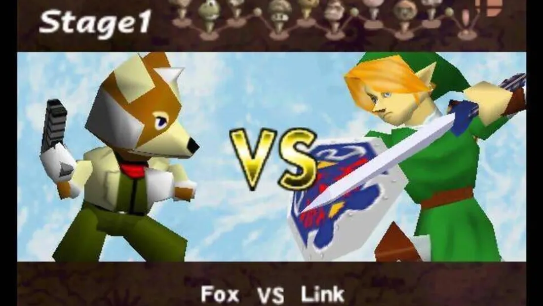 Cena de gameplay de Super Smash Bros.