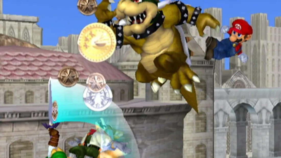 Cena de gameplay de Super Smash Bros. Melee
