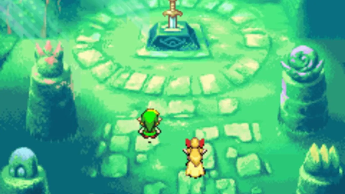 Cena de gameplay de The Legend of Zelda: A Link to the Past & Four Swords