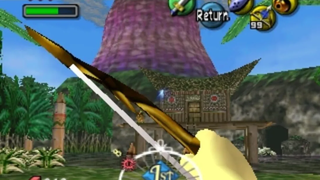 Cena de gameplay de The Legend of Zelda: Majora's Mask