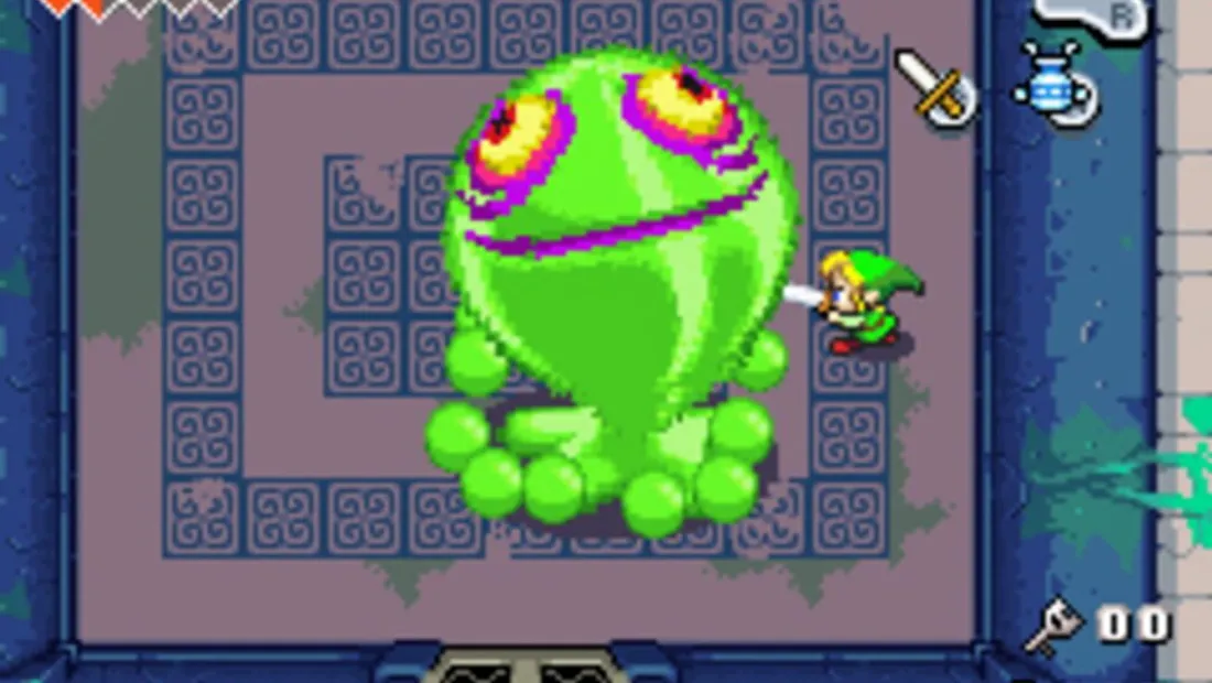 Cena de gameplay de The Legend of Zelda: The Minish Cap