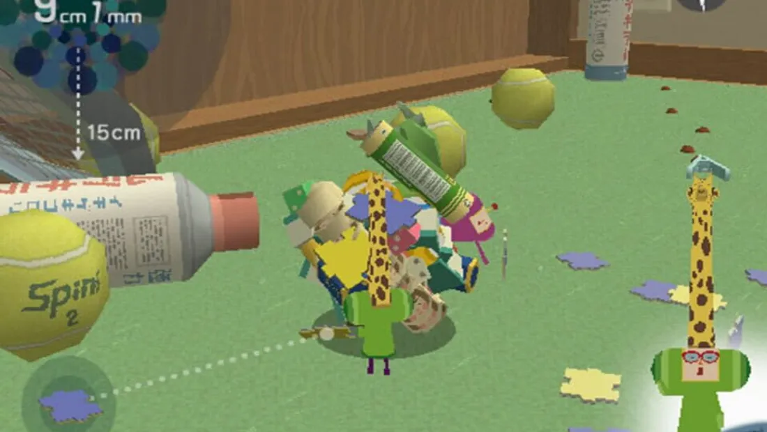 Cena de gameplay de We Love Katamari