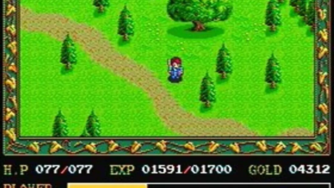 Cena de gameplay de Ys: Book I & II